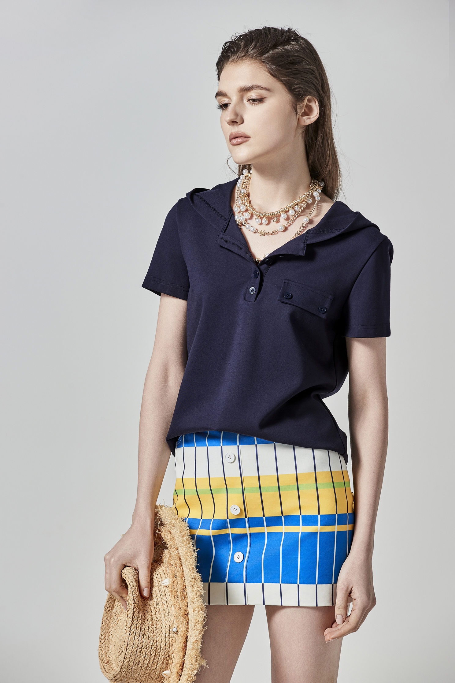 Colour Block Stripe Mini SkirtColour Block Stripe Mini Skirt,Season (SS) Look,Mini skirts,Pencil skirts